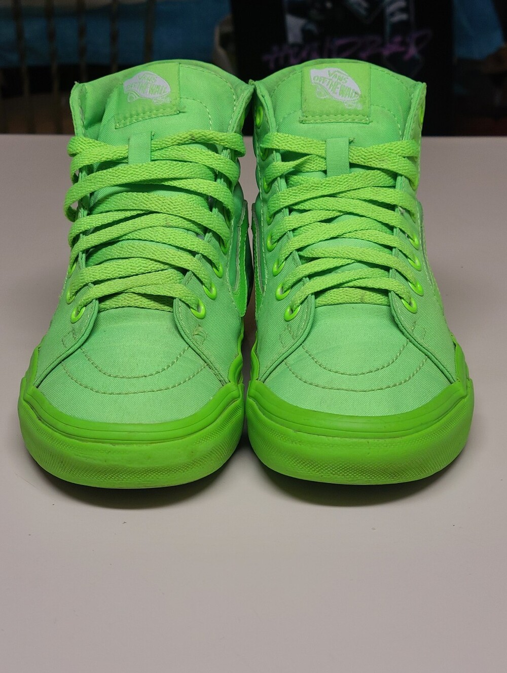 Vans SK8 Hi Neon casual high top skateboard sneakers size 7 - Picture 2 of 10